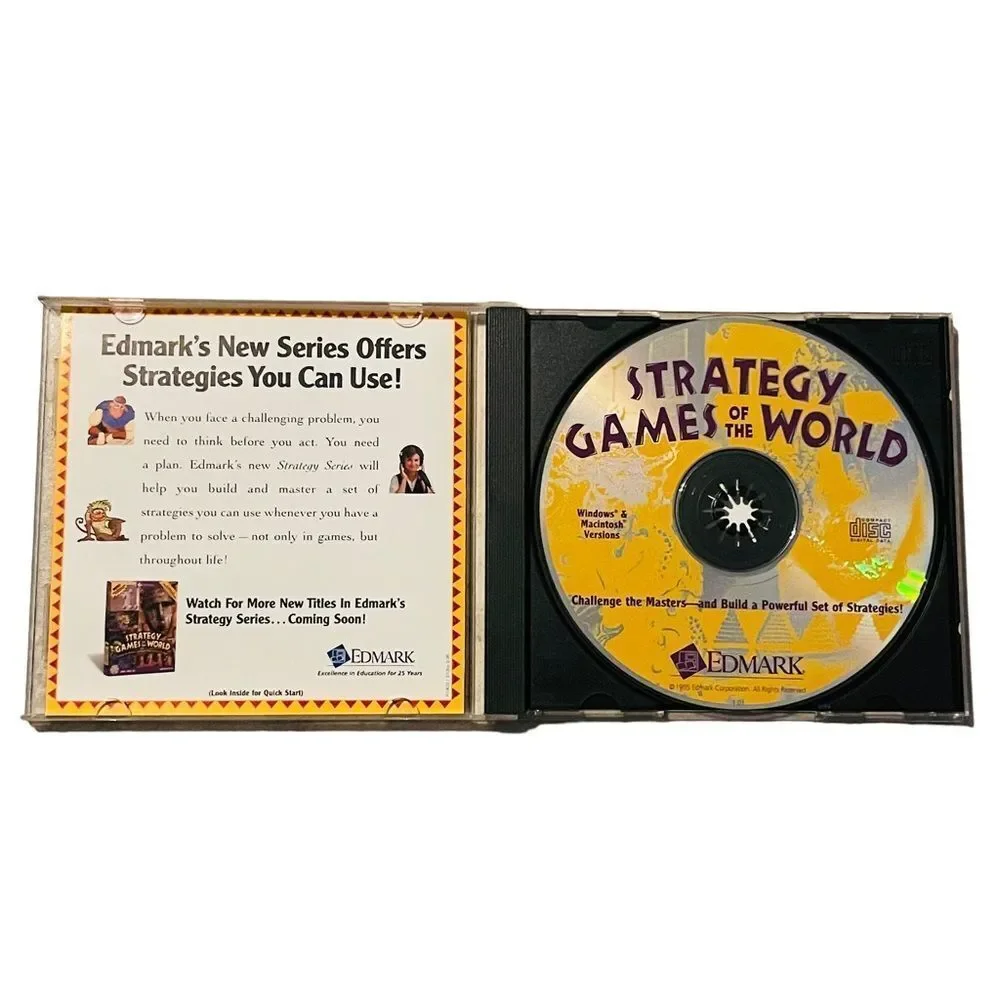 10/$25🦋 Edmark Strategy Games of the World CD-ROM PC Game